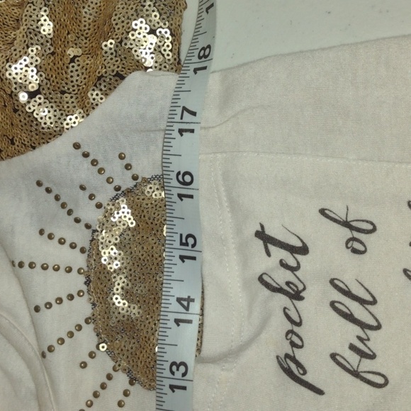 Living doll high low sequins Sunshine shirt - Picture 7 of 8